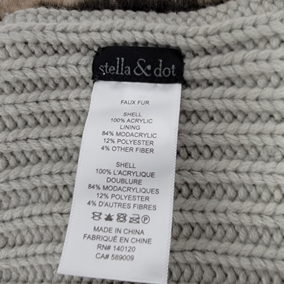 Stella & Dot | Brown Faux Fur Keyhole Wrap Scarf - Picture 6 of 7